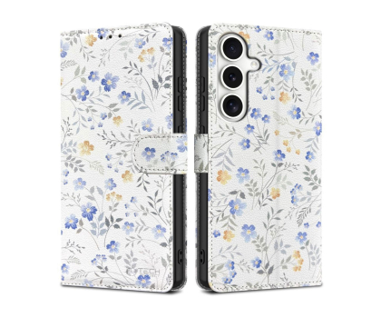 Etui / obudowa na smartfona Tech-Protect Wallet do Samsung Galaxy S25 Spring Flowers